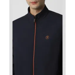 Van Heusen Navy Cotton Regular Fit Jacket image 5