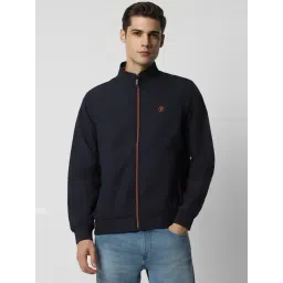 Van Heusen Navy Cotton Regular Fit Jacket image 1