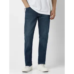 Van Heusen Navy Cotton Regular Fit Jeans-picture-35