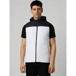 Van Heusen Navy Cotton Regular Fit Quilted Hooded Jacket-picture-26