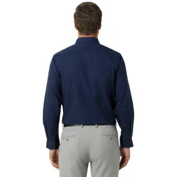 Van Heusen Navy Cotton Regular Fit Shirt image 2