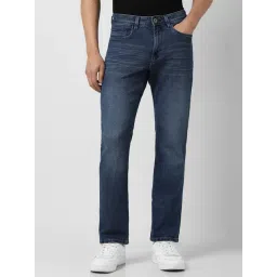 Van Heusen Navy Cotton Regular fit Solid Jeans-picture-21