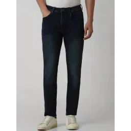 Van Heusen Navy Cotton Skinny Fit Jeans-picture-12