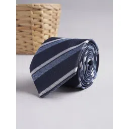 Van Heusen Navy Embroidered Tie-picture-20