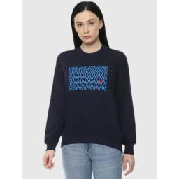 Van Heusen Navy Graphic Print Sweatshirt-picture-20