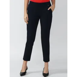 Van Heusen Navy Mid Rise Trousers-picture-28