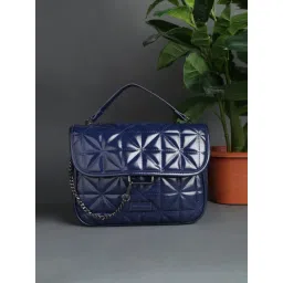 Van Heusen Navy Quilted Sling Handbag-picture-32