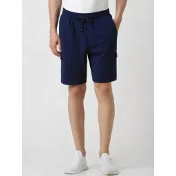 Van Heusen Navy Regular Fit Shorts-picture-25