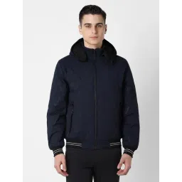 Van Heusen Navy Regular fit Solid Casual Jacket-picture-23