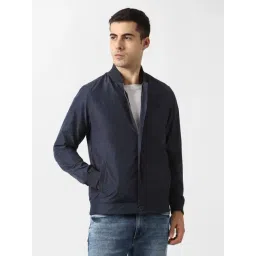 Van Heusen Navy Regular Fit Texture Jacket-picture-47