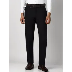 Van Heusen Navy Regular Fit Trousers-picture-37