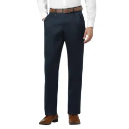 Van Heusen Navy Regular Fit Trousers-picture-12