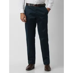Van Heusen Navy Regular Fit Trousers-picture-30