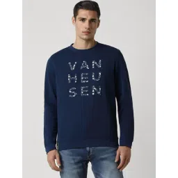 Van Heusen Navy Slim Fit Printed Sweatshirt-picture-43