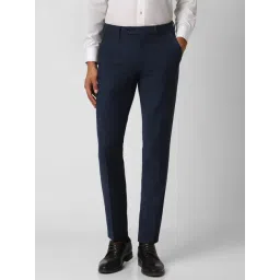 Van Heusen Navy Slim Fit Texture Trousers-picture-45