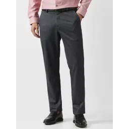 Van Heusen Navy Slim Fit Texture Trousers-picture-44