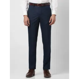 Van Heusen Navy Slim Fit Texture Trousers-picture-34