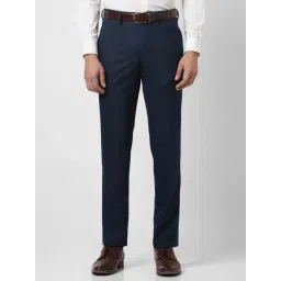 Van Heusen Navy Slim Fit Texture Trousers-picture-20