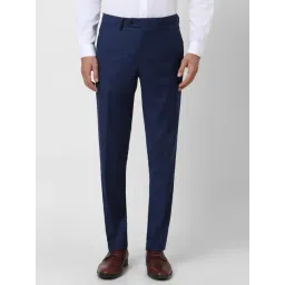 Van Heusen Navy Slim Fit Trousers-picture-27