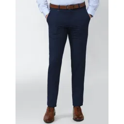 Van Heusen Navy Slim Fit Trousers-picture-39