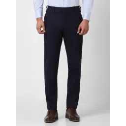 Van Heusen Navy Slim Fit Trousers-picture-40