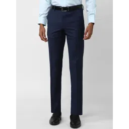 Van Heusen Navy Slim Fit Trousers-picture-23
