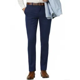 Van Heusen Navy Slim Fit Trousers-picture-41