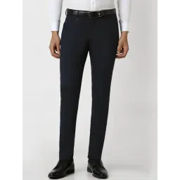 Van Heusen Navy Slim Fit Trousers-picture-21