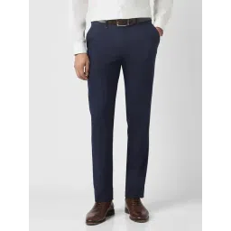 Van Heusen Navy Slim Fit Trousers-picture-34