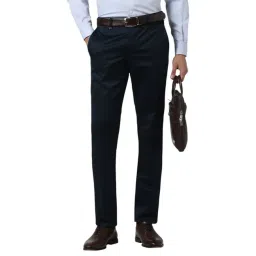 Van Heusen Navy Slim Fit Trousers-picture-27