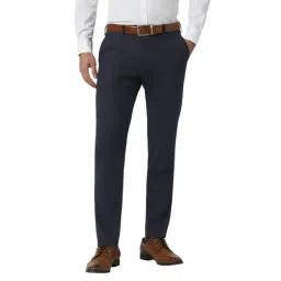 Van Heusen Navy Slim Fit Trousers-picture-26