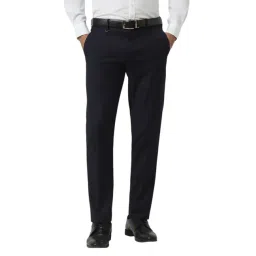 Van Heusen Navy Slim Fit Trousers-picture-25