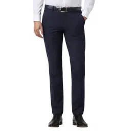 Van Heusen Navy Slim Fit Trousers-picture-24