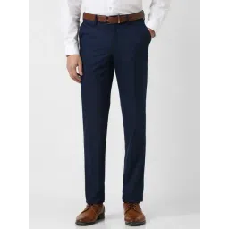 Van Heusen Navy Slim Fit Trousers-picture-25