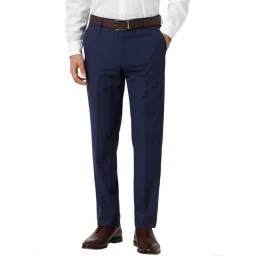 Van Heusen Navy Slim Fit Trousers-picture-31