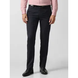 Van Heusen Navy Slim Fit Trousers-picture-26