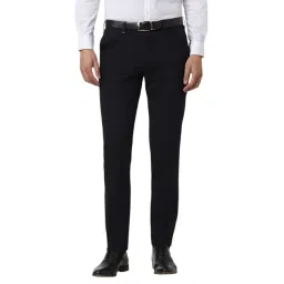 Van Heusen Navy Slim Fit Trousers-picture-43
