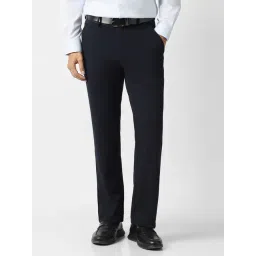 Van Heusen Navy Slim Fit Trousers-picture-18