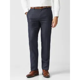 Van Heusen Navy Slim Fit Trousers-picture-22