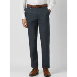 Van Heusen Navy Slim Fit Trousers-picture-29