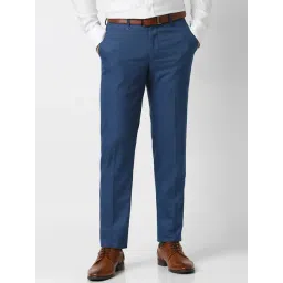 Van Heusen Navy Slim Fit Trousers-picture-33