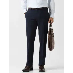 Van Heusen Navy Slim Fit Trousers-picture-22