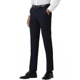 Van Heusen Navy Slim Fit Trousers image 3