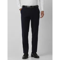 Van Heusen Navy Slim Fit Trousers image 1