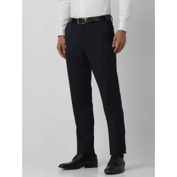 Van Heusen Navy Slim Fit Trousers image 3