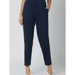 Van Heusen Navy Tapered Fit Trousers-picture-15