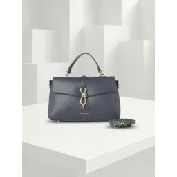 Van Heusen Navy Textured Satchel-picture-20