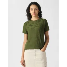 Van Heusen Olive Cotton Regular Fit Top-picture-10