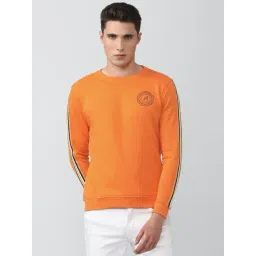 Van Heusen Orange Slim Fit Striped SweatShirt-picture-13