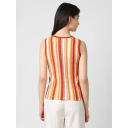 Van Heusen Orange Striped Top image 2